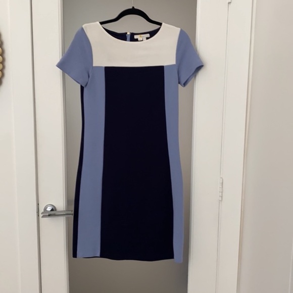 Boden dress‎ color block midi casual career blue white size 4R - Picture 3 of 15